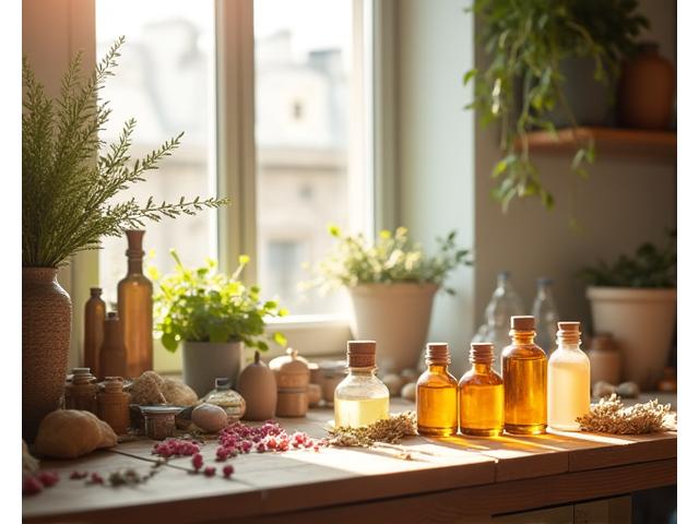 Atelier de cosmétiques artisanaux à Paris avec des ingrédients naturels.